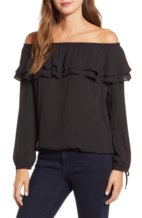 michael kors eyelet off the shoulder top|Michael michael kors off shoulder top + FREE SHIPPING.